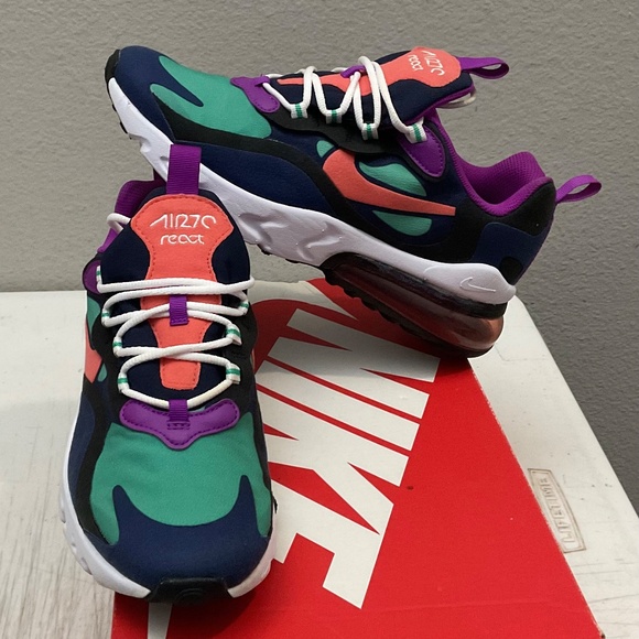 Size US 7Y / EUR 40 - NIKE AIR MAX 270 REACT (GS) - BQ0103-402 Multicolor - Picture 3 of 8